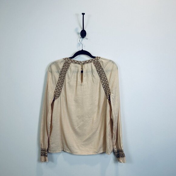 Faherty Brand ARLES blouse blush Small $158 Long Sleeve - Picture 8 of 10